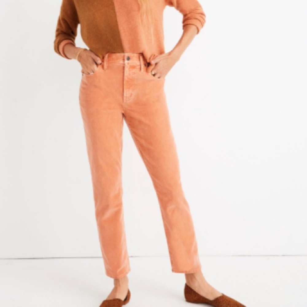NEW Madewell The High Rise Slim Boyjean Corduroy Pants